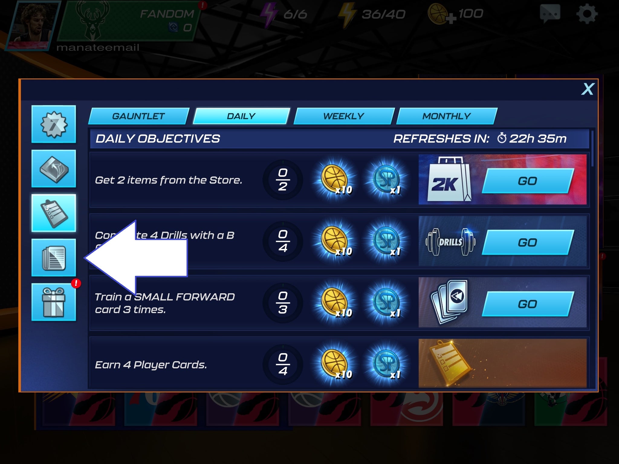Códigos NBA 2K Mobile