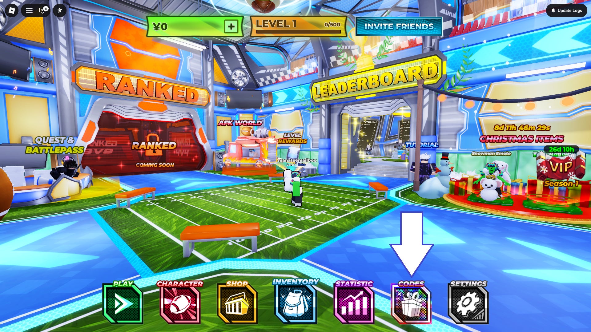 Códigos Endzone Strike