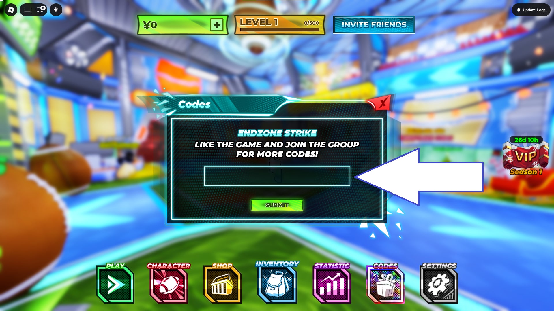 Códigos Endzone Strike